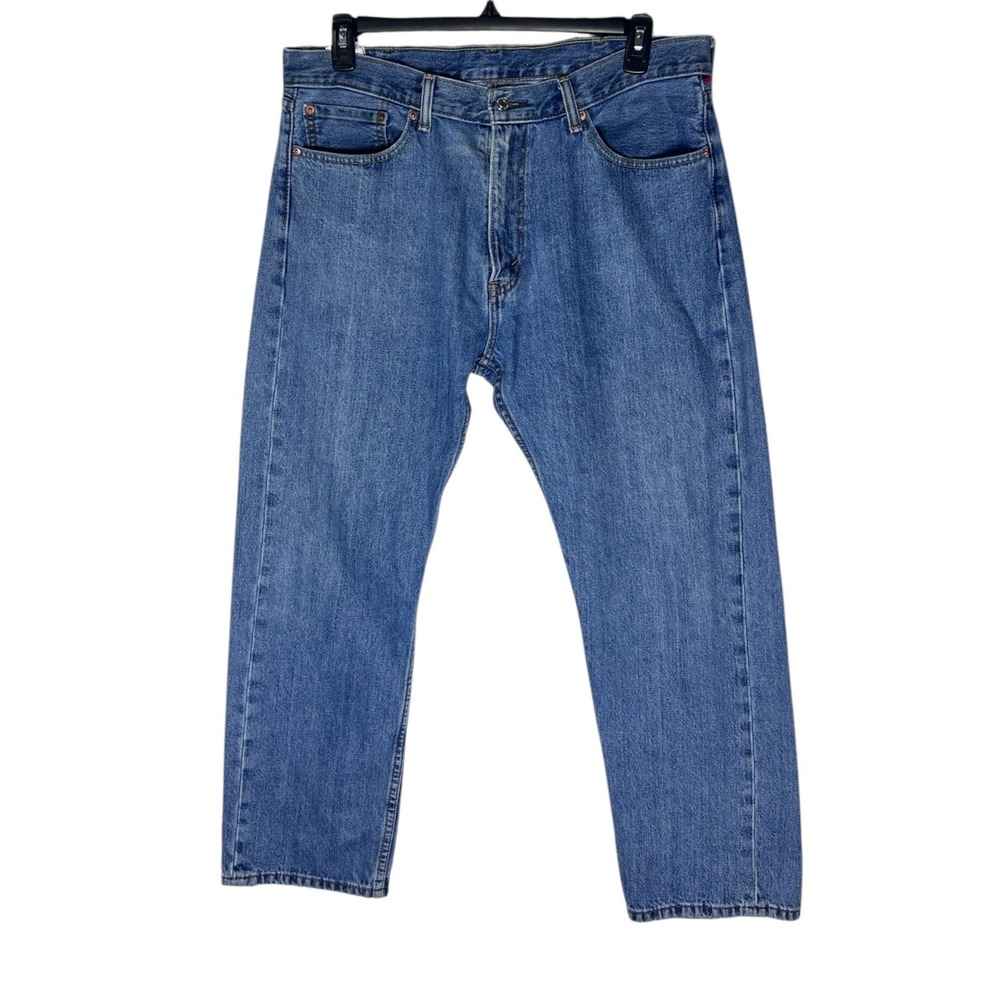Levis 505 Regular Fit Straight Leg Mens Jeans 38x30 Medium‎ Wash Blue 00505-4891